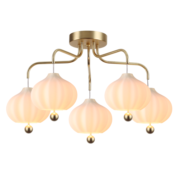 Купить Lumion 4459/5C LN20 155 золотой, белый Люстра потолочная E27 5*60W 220V JULIET