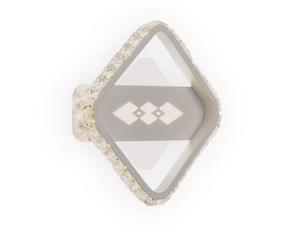 Ambrella Настенный светодиодный светильник с хрусталем FA225 WH белый LED 6400K+3000K/4200K 24W 200*200*40