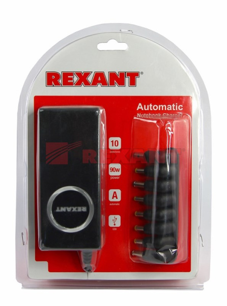 Купить Источник питания для ноутбуков с автоматической регулировкой напряжения 90 Вт Rexant 200-509-1