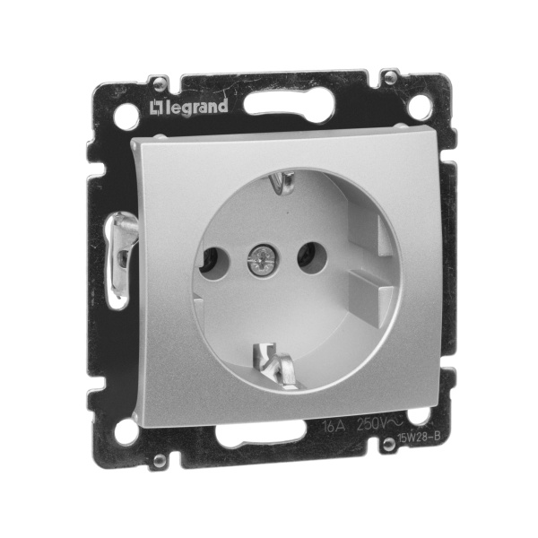 Legrand Valena Алюминий Розетка 1-ая с/з 770120