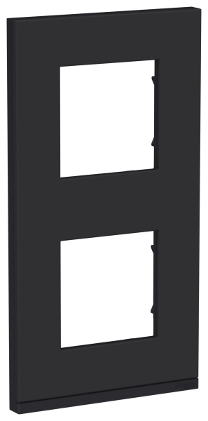 Купить SE Unica Pure Каучук/Антрацит Рамка 2-ная вертикальная NU6004V82