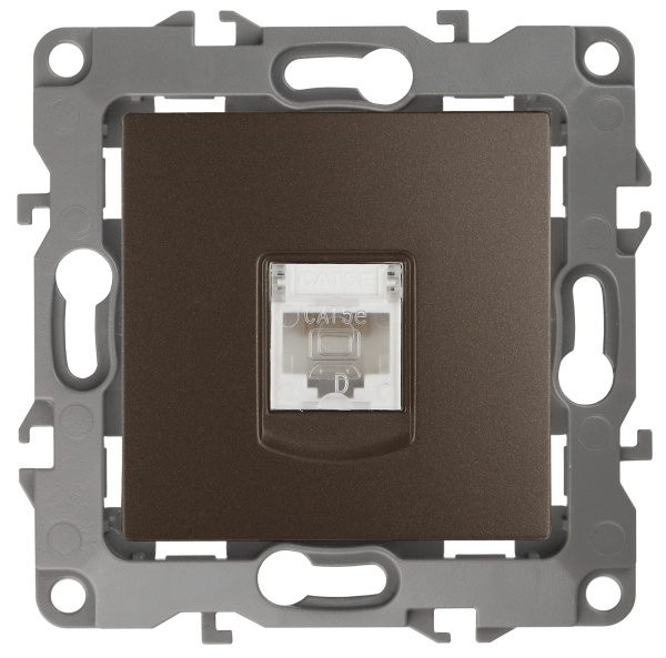 ЭРА 12-3107-13 Бронза Розетка информационная RJ45, IP20, 12