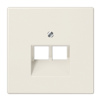 JUNG LS 990 Бежевая Накладка 2-ой наклонной ТЛФ/комп розетки LS969-2UA