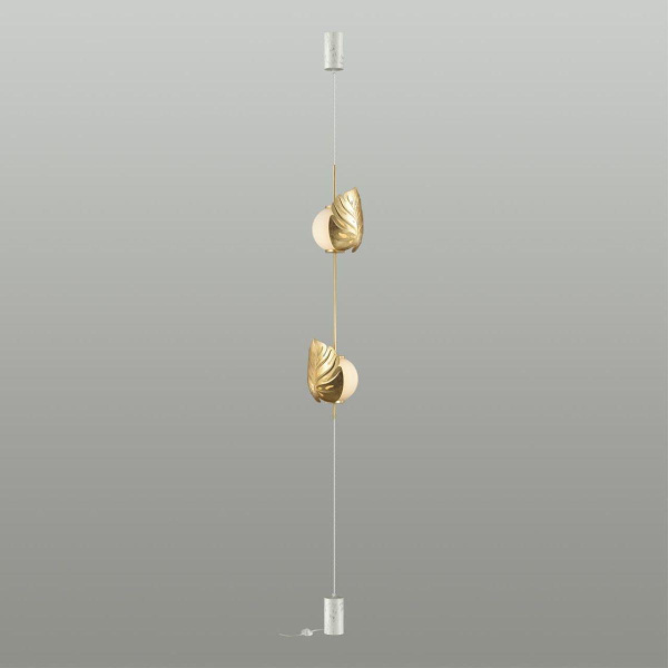 Купить Odeon Light 4864/2FC MODERN ODL_EX22 45 золотистый/белый/стекло Натяжной торшер с выкл. E14 2*40W JUNGLE