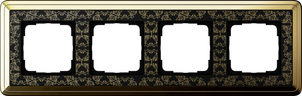 Gira ClassiX Art Латунь/Черный Рамка 4-ая 0214672