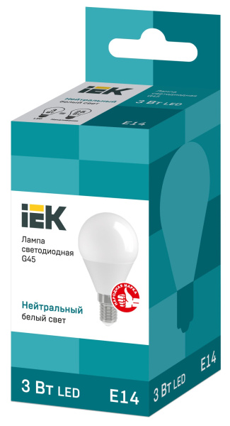 Купить IEK Лампа светодиодная ECO G45 шар 3Вт 230В 4000К E14
