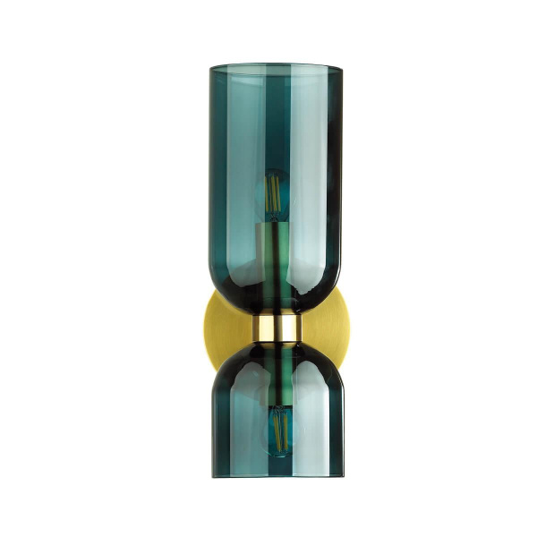 Odeon Light 4803/2W MIDCENT ODL21 291 бронзовый/синий Бра с выкл. E14 2*60W ORINOCO