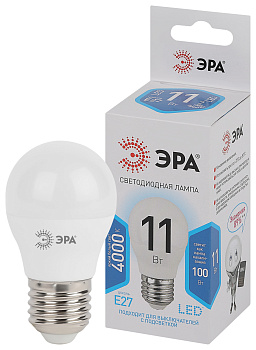 ЭРА LED P45-11W-840-E27 (диод, шар, 11Вт, нейтр, E27)