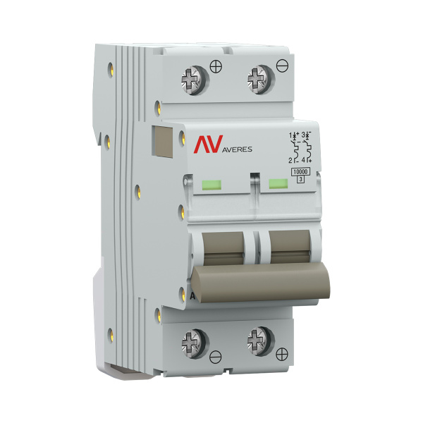Купить Выключатель автоматический AV-10 DC 2P 63A (C) 10kA EKF AVERES mcb10-DC-2-63C-av