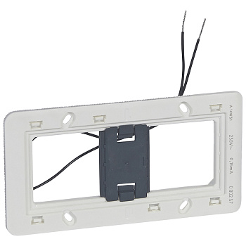 Legrand Mosaic Batibox Суппорт с подсветкой 2 -местный 4 модуля вертикальный монтаж 080257