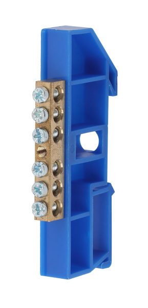 ЭРА NO-222-44 Синий Шина N "ноль" на DIN-изол ШНИ-6х9-6-Д