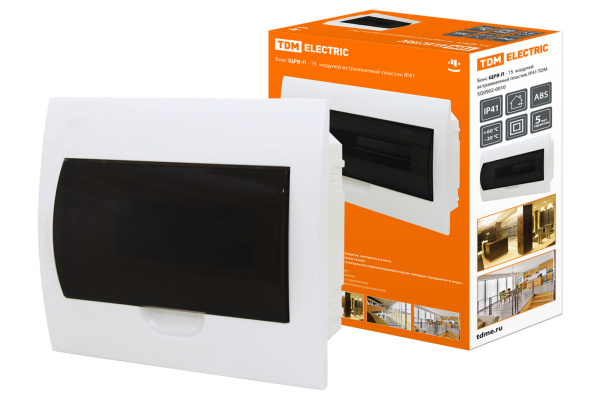 TDM Бокс ЩРВ-П-15 модулей встраиваемый пластик IP41 SQ0902-0010