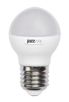 Jazzway Лампа светодиодная (LED) «шар» d45мм E27 180° 7Вт 220-240В матовая нейтральная холодно-белая 5000К .1027887-2