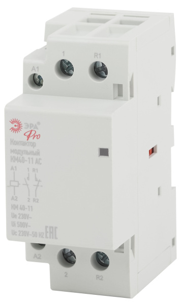 ЭРА NO-902-295 Pro Контактор модульный КМ40-11 AC (6/60/1440)