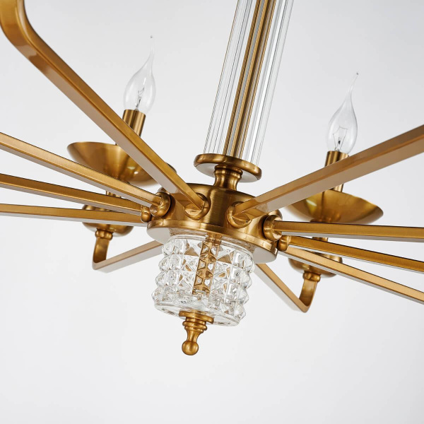 Купить Favourite 2678-10P подвесная люстра Каркас бронзового цвета, декор из хрустальных элементов