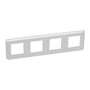 Legrand Mosaic Алюминий Рамка пластиковая Горизонтальная 4х2 модуля 079308