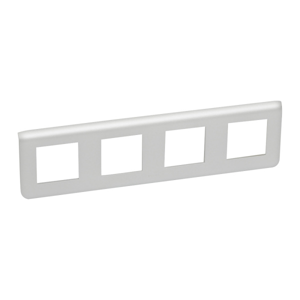 Legrand Mosaic Алюминий Рамка пластиковая Горизонтальная 4х2 модуля 079308