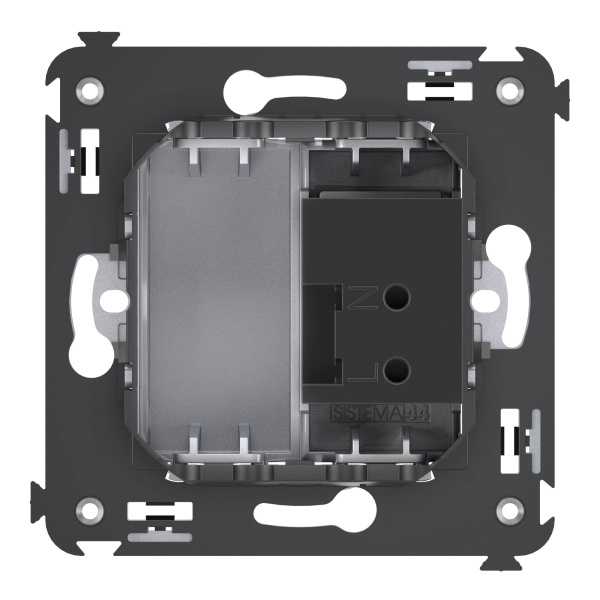 Купить DKC USB зарядное устройство в стену, "Avanti", "Закаленная сталь"