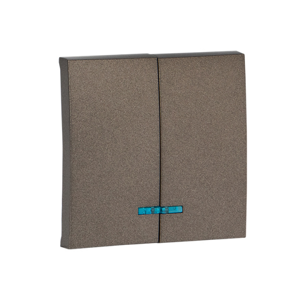 Купить EKF PROxima Валенсия лицевая панель выключателя 2-кл. с индикатором 10А графит