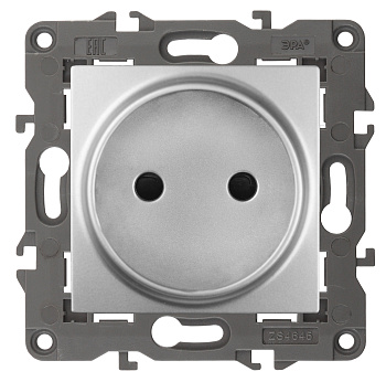 ЭРА 14-2105-03 Elegance Алюминий Розетка б/з