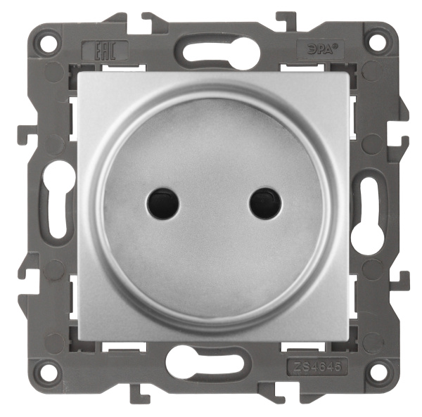 ЭРА 14-2105-03 Elegance Алюминий Розетка б/з