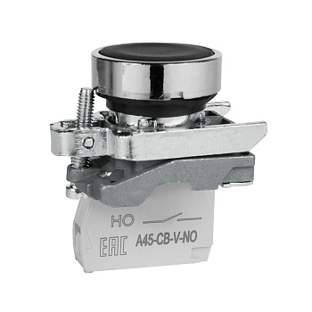 КЭАЗ Кнопка OptiSignal D22 C4-P-210 черная металл 1НО XB4BA21