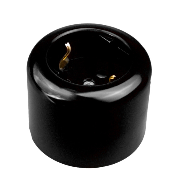 BIRONI Ришелье Пластик Черный Розетка с/з R1-101-23