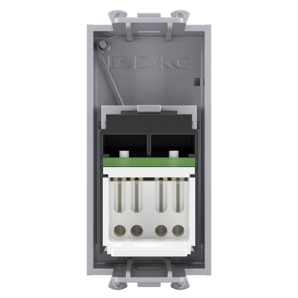 Купить DKC Компьютерная розетка RJ-45 модульная, кат.6А, "Avanti", "Закаленная сталь", 1 модуль