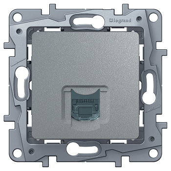 Legrand Etika Алюминий Розетка комп (RJ45) 6 категория  UTP 672453