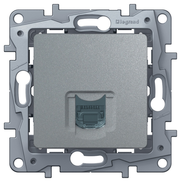 Legrand Etika Алюминий Розетка комп (RJ45) 6 категория  UTP 672453