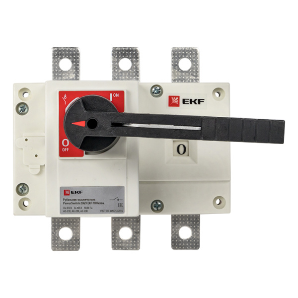 Купить EKF PROxima Рубильник-выключатель 250A 3P c рукояткой управления для прямой установки PowerSwitch