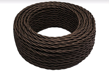 BIRONI Коричневый глянец Витой провод 3*2,5 150м B1-435-072-150