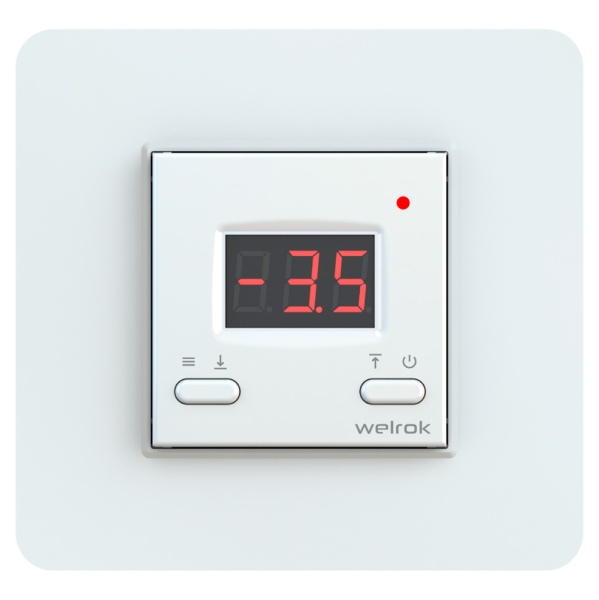 Welrok kt  Терморегулятор эл. для с-м антиоблед. 16А, 3000ВА., 0…+10град, -20…-1град.