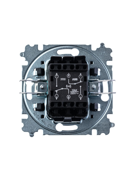 Купить ABB EPJ Levit антрацит / дымчатый чёрный Переключатель 2-клавишный 2CHH595245A6063