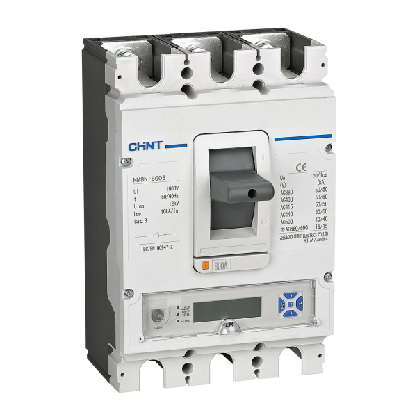 CHINT Авт. выкл. NM8N-400Q EM 3P 400А 70кА с электр. расцепителем, LCD (R) CHINT Авт. выкл. NM8N-400Q EM 3P 400А 70кА с электр. расцепителем, LCD (R)