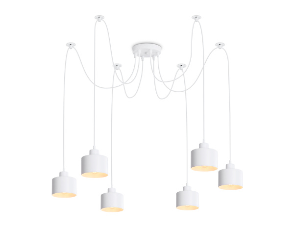 Ambrella Подвесной светильник в стиле лофт TR8131/6 WH белый E27*6 max 40W D700*800
