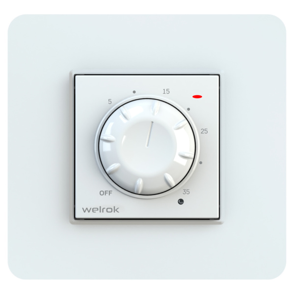 Welrok rol Терморегулятор мех. для обогревателя 16А, 3000ВА., 0-35град.