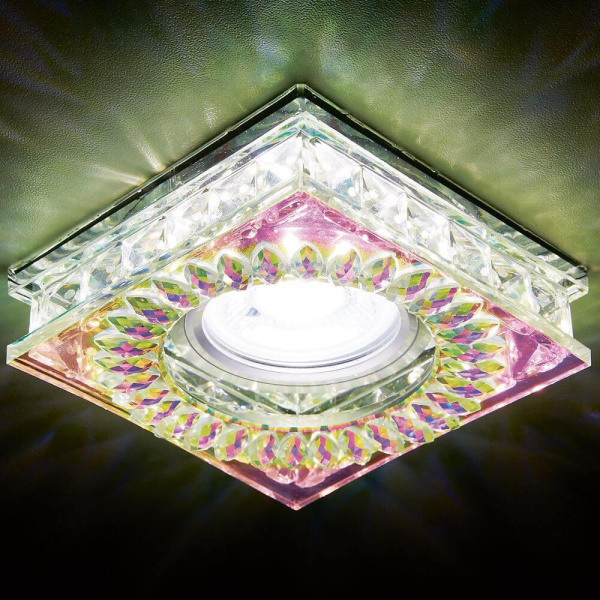 Купить Ambrella Встраиваемый точечный светильник со светодиодной лентой S251 PR хром/перламутровый хрусталь/MR16+3W(LED WHITE)