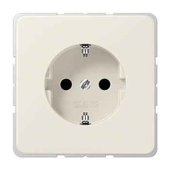 JUNG CD 500/CD plus Бежевая Розетка с/з с защитными шторками безвинт. зажим 520ZKIBF