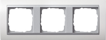Gira Event Бел.глянц./Алюминий Рамка 3-ая 0213806