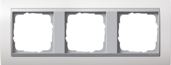 Gira Event Бел.глянц./Алюминий Рамка 3-ая 0213806