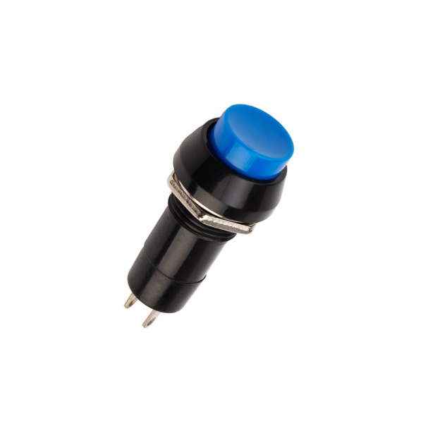 Выключатель-кнопка ON-(OFF) 250 В, 1 А (2с), без фиксации на размыкание, cиняя (PBS-11С) Rexant 36-4475