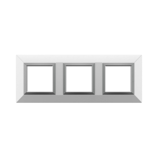 Купить DKC Рамка из металла, "Avanti", белая, 3 поста (6 мод.)