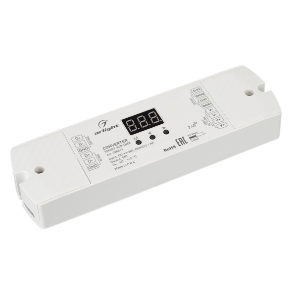 Arlight Конвертер SMART-K38-DMX (12-24V, SPI, 2.4G) (IP20 Пластик, 5 лет) 028411