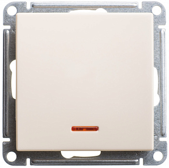 Systeme Electric Wessen 59 Беж Переключатель 1-клавишный с подсветкой 10АХ