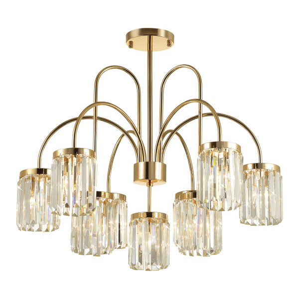 Купить Odeon Light 4987/9C CLASSIC ODL22 449 золотой/хрусталь Люстра потолочная E14 9*40W VASSA