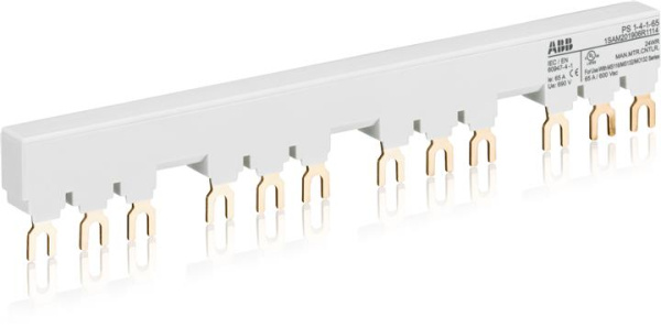 ABB Разводка шинная 3-фазн. PS1-4-1-65 до 65А для 4-х автоматов типа MS116, MS132, MS132-T, MO132 с 1-м доп. контактом 1SAM201906R1114