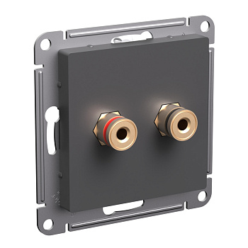 Systeme Electric AtlasDesign Базальт Розетка Аудио двойная