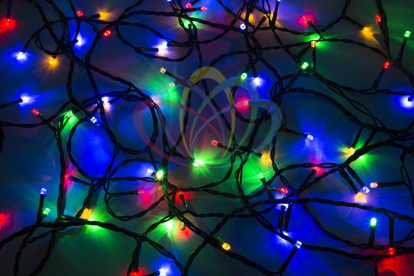 Купить NEON-NIGHT Гирлянда "Твинкл Лайт" 10 м, черный ПВХ, 100 диодов, цвет белый/мультиколор 303-155