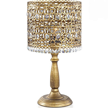 Odeon Light 2641/1T ODL14 241 "под бронзу"/хрусталь Н/лампа  E14 40W 220V Salona